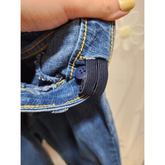 Cat & Jack Girls 10 Blue Jean Denim Straight Leg Super Stretchy Adjustable Waist - Picture 12 of 16